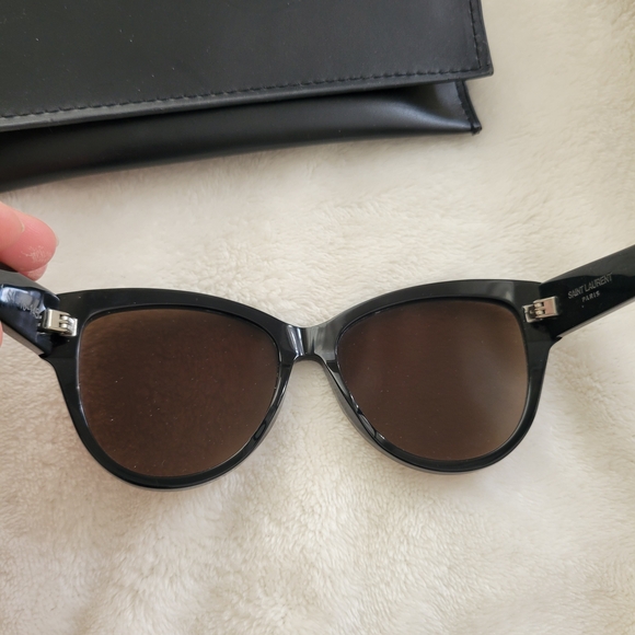 Saint Laurent Cat Eye Black Sunglasses - Picture 2 of 9